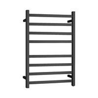 ACA Square Electric Heated Towel Rack Rail Warmer 8 Bar Black Stainless Steel SAA
