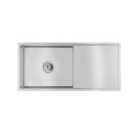 ACA Kitchen Stainless Steel Sink w Drainboard 960x450mm