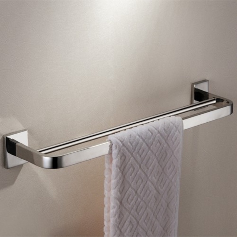 Buy Stainless Steel Double Towel Rack Rail Chrome 660mm - MyDeal