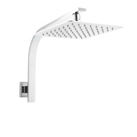 ACA 200mm 8" Bathroom Rainfall Shower Head with Gooseneck Shower Arm 304 Stainless Steel