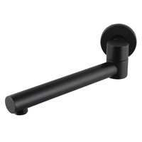 ACA Round Black Swivel Bathtub/Vanity Water Spout Wall Mounted