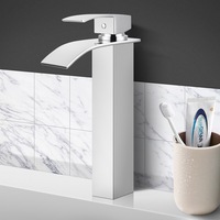 ACA Tall Square Basin Mixer Tap Above Counter Top Brass Bath Faucet Chrome WELS 6Star 4L/M