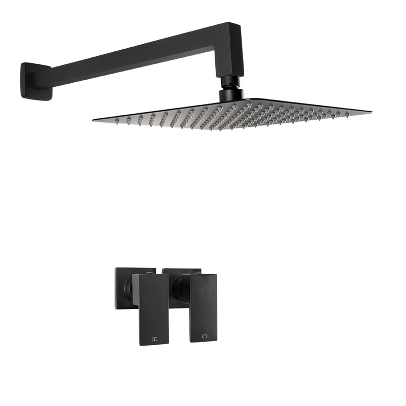 Buy ACA WELS WATERMARK Square 10'' Ultrathin Stainless Steel Rainfall Shower Head Set 400mm Wall