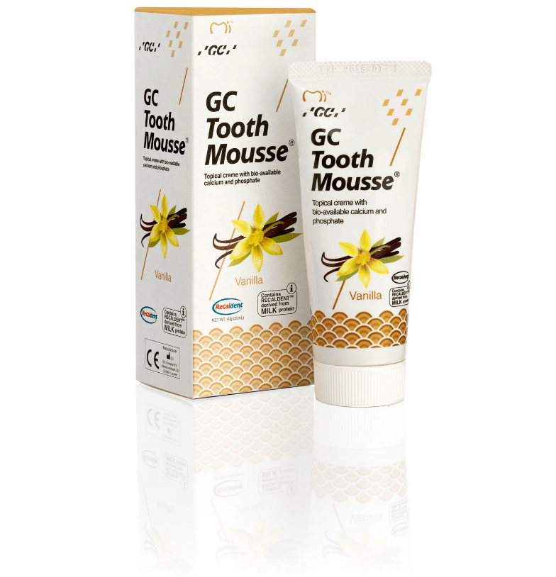 GC Tooth Mousse Vanilla 40g Tube - 1 Tube - Recaldent Topical Creme Tooth Desensitiser