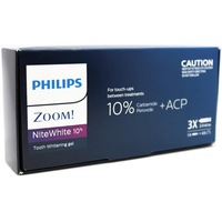 Philips Zoom 10% Nite White Carbamide Peroxide Teeth Whitening Gel - 3 x 2.4gram Syringes - Instructions and Shade Guide Included