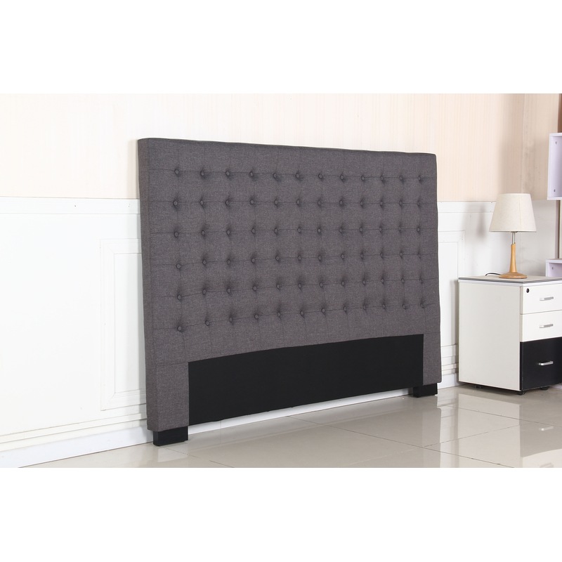 Bed Head King Charcoal Headboard Upholstery Fabric Tufted Buttons Buy