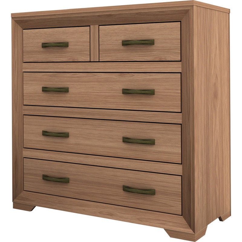 Mariza 5 Drawer Bedroom Dresser Tallboy Saxon Oak Buy Tallboys Dressers 211733