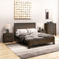 Nowra 4 Pieces Double Size Bedroom Suite Chocolate Colour With Tallboy