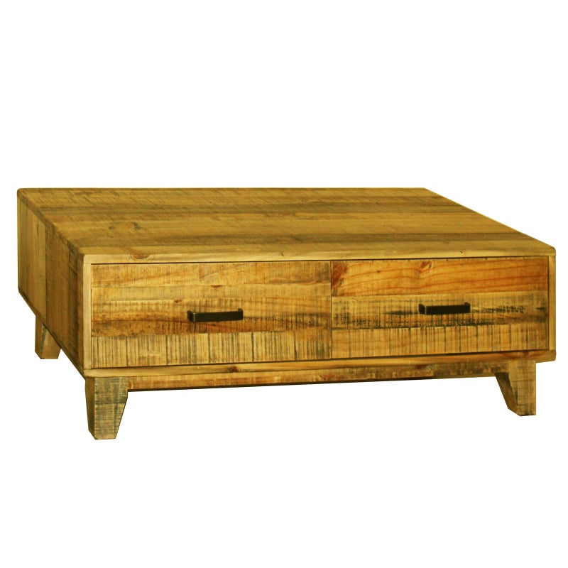 Coffee Table Wooden Frame 2 Drawers Storage In Light Brown Colour Buy Coffee Tables 211714