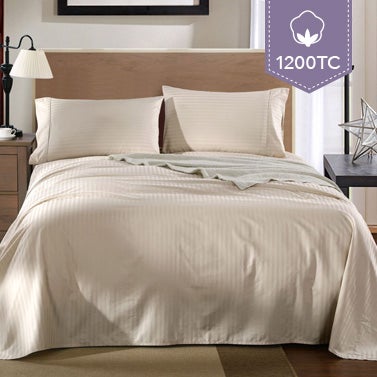Luxury 1200TC Kensington Striped Cotton Sheet Sets