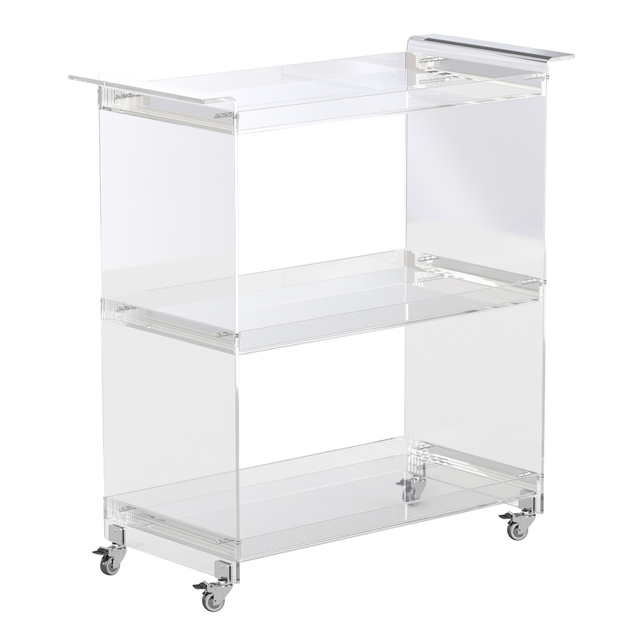 Hudson 3 Tier Acrylic Bar Cart