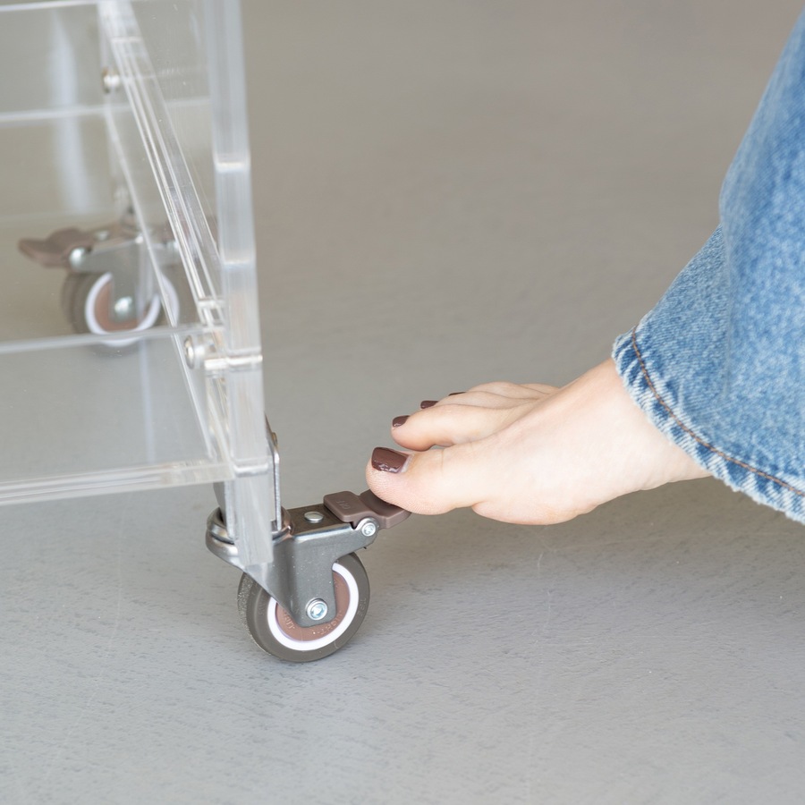 Hudson 3 Tier Acrylic Bar Cart