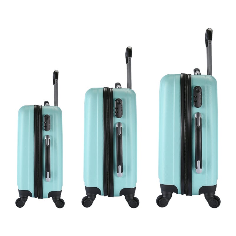 Buy Milano Deluxe 3pc ABS Luggage Suitcase Luxury Hard Case Shockproof Travel  Set - MyDeal