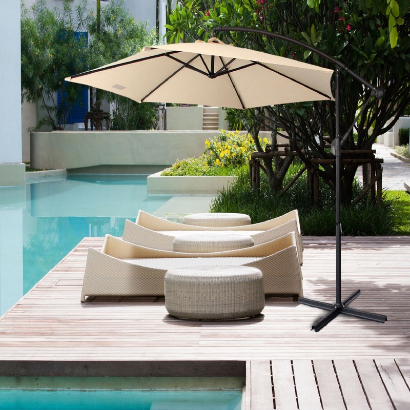 Buy Milano Outdoor 3 Metre Cantilever Umbrella UV Sunshade Garden Patio