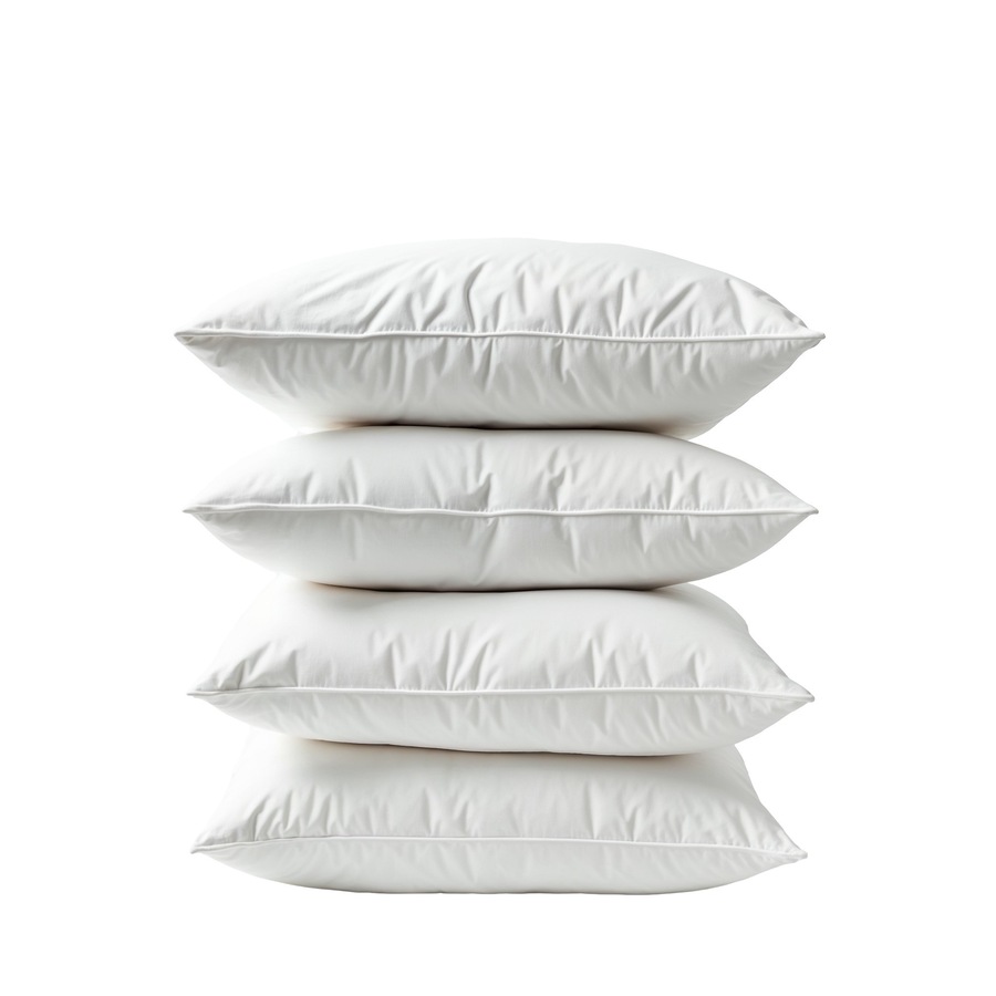 Royal Comfort Duck Feather Down Pillows 50 x 75cm Set Hotel Quality 4 Pack