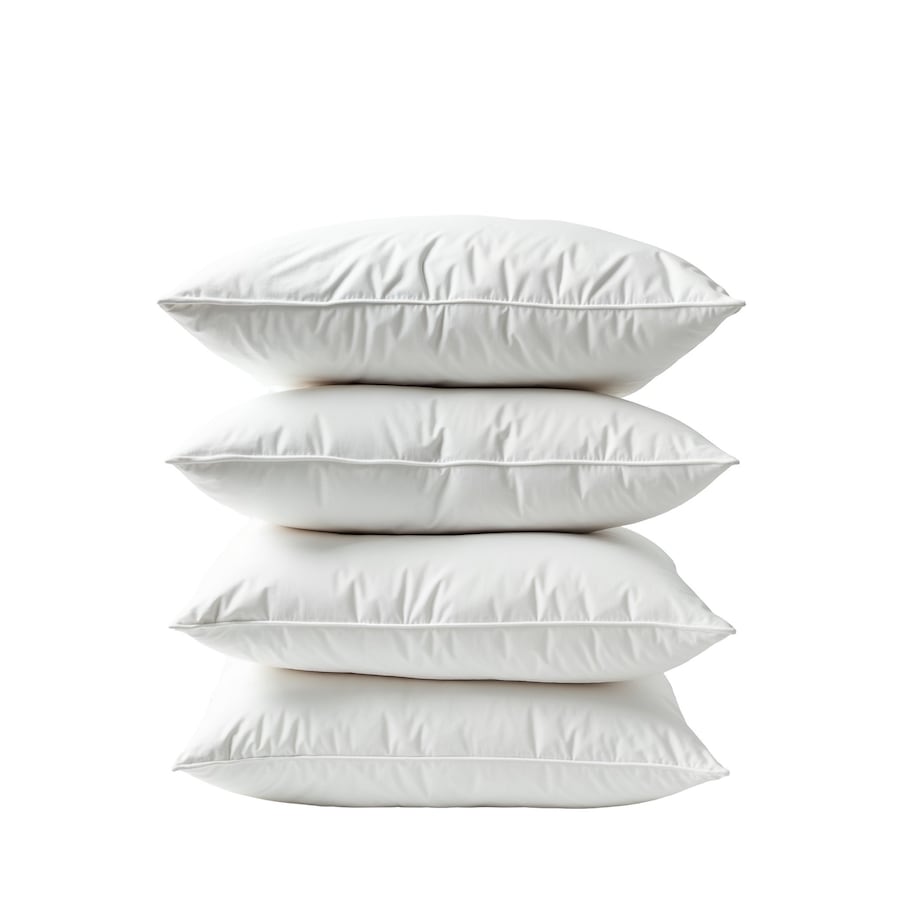 Royal Comfort Duck Feather Down Pillows 50 x 75cm Set Hotel Quality 4 Pack