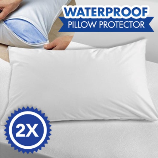 2x Waterproof & Anti-Allergenic Pillow Protectors