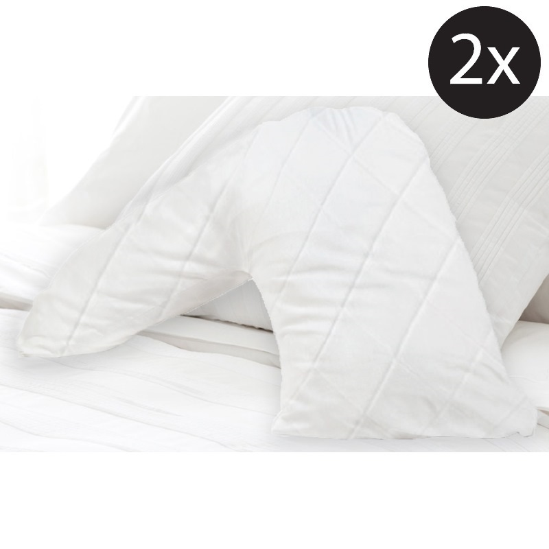 v shaped quilted pillow protector