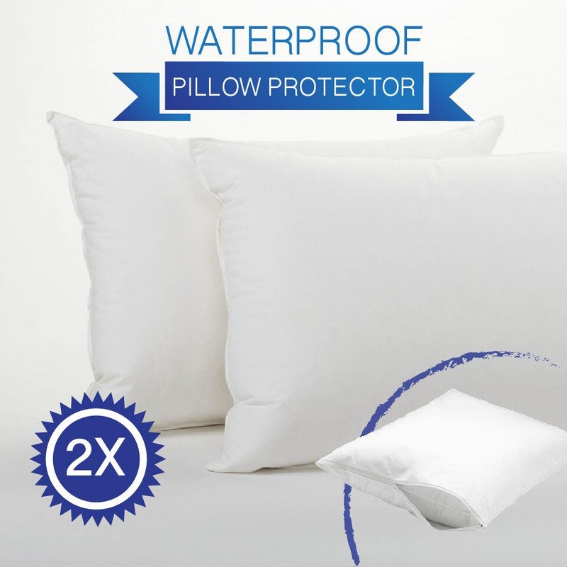 Buy 2x Waterproof & AntiAllergenic Pillow Protectors MyDeal