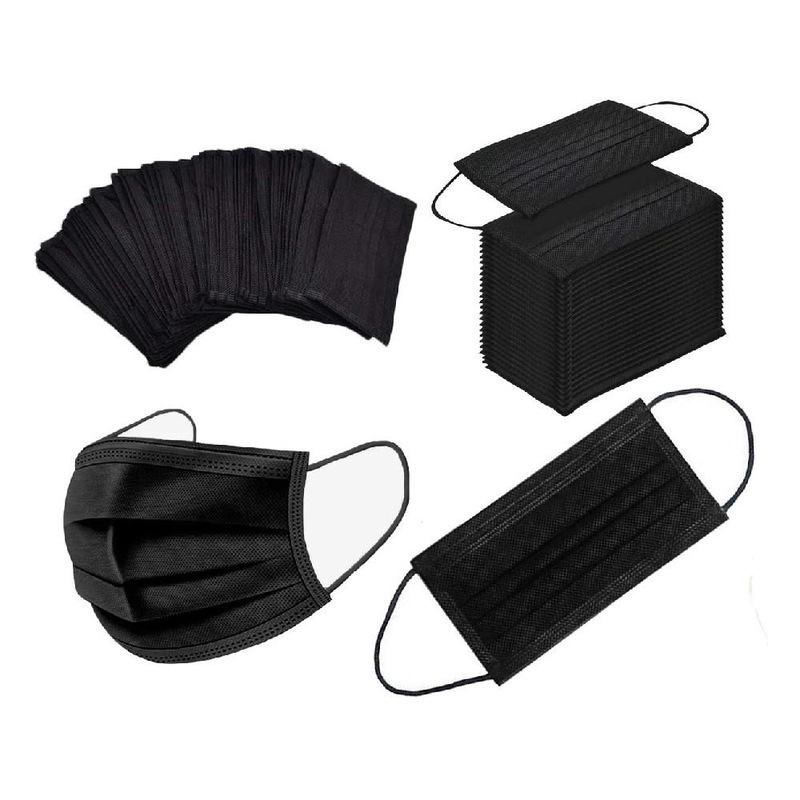 Buy 50pk of 3 Layer Disposable Face MasksBlack MyDeal