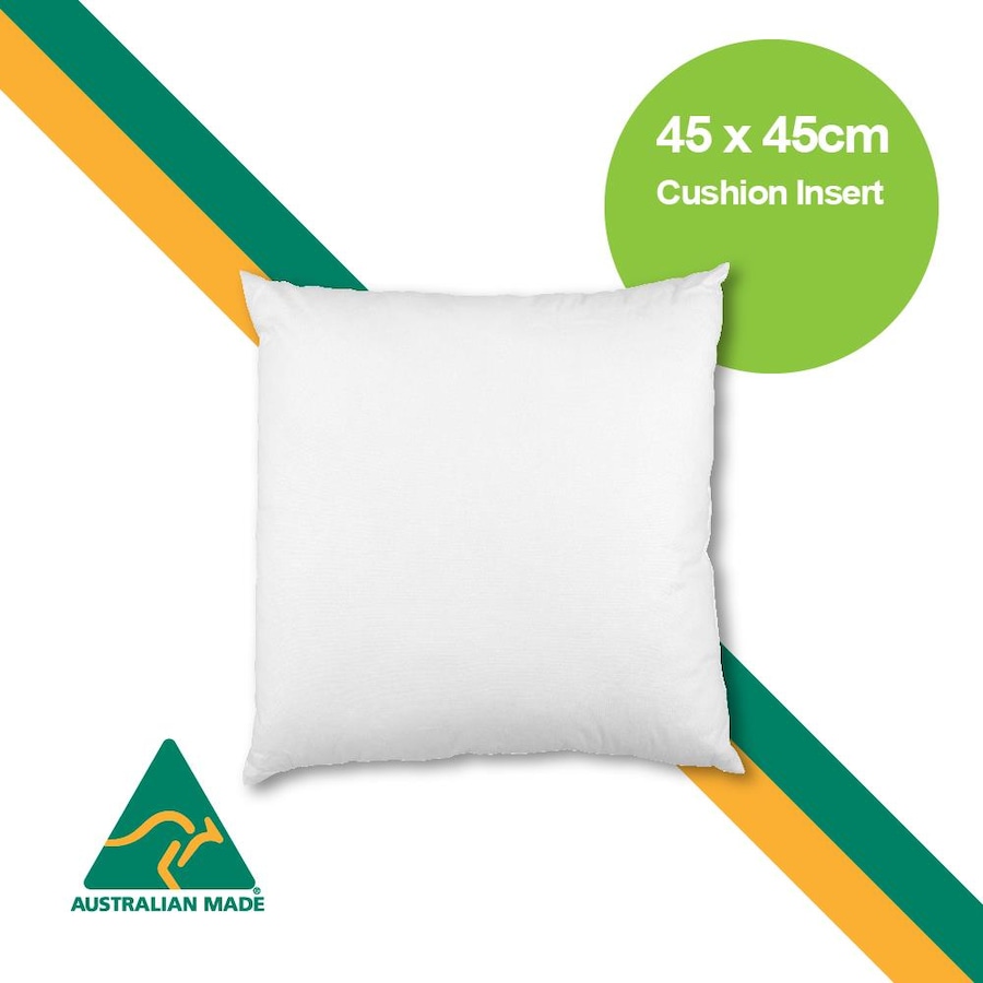 Aus Made 45 x 45cm Cushion Insert Polyester Premium Lofty Fibre