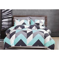 Chevron Design 100% Cotton Quilt Cover Set 300TC