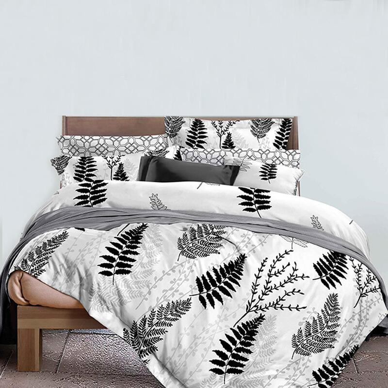 Buy FLORA LEAVES Quilt/Doona Cover Set - MyDeal