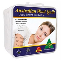 King Size Japara Cotton & Merino Wool Quilt 200GSM