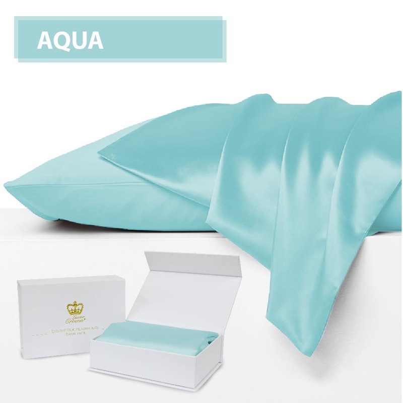 Buy Set of 2 Luxor Crown Mulberry Silk Pillowcases in 16 Colours MyDeal