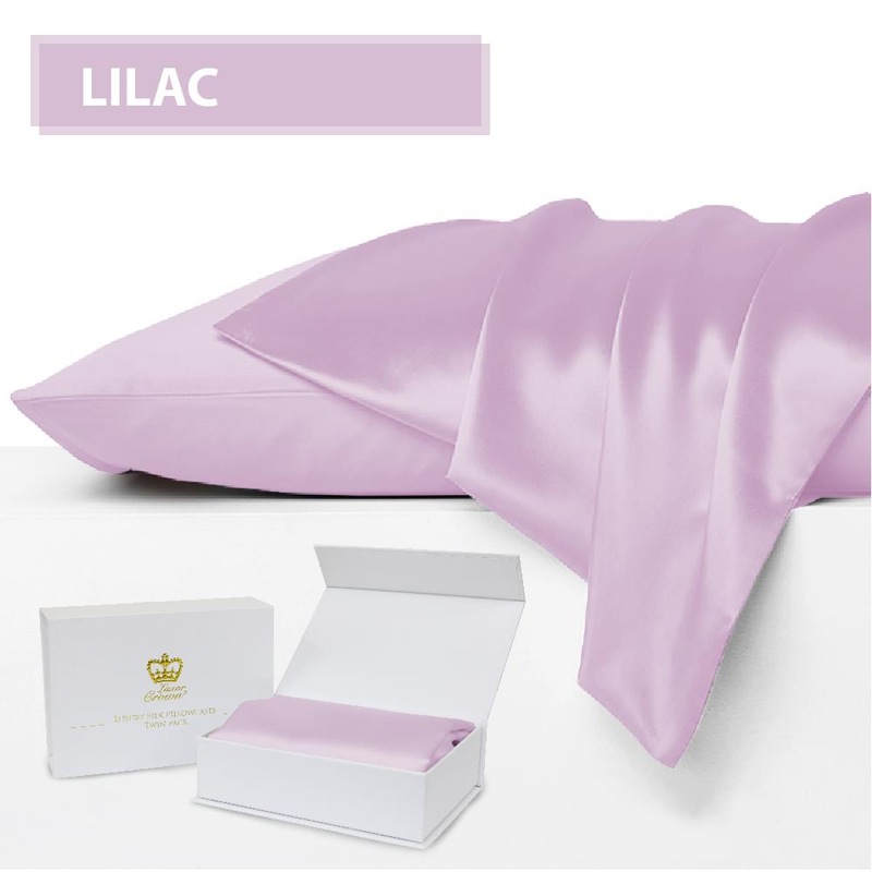 Buy Set of 2 Luxor Crown Mulberry Silk Pillowcases in 16 Colours MyDeal