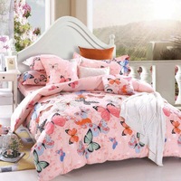 PINK BUTTERFLY Quilt/Doona Cover Set