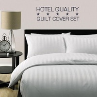 Single Size Hotel Quality Quilt Cover Set in White