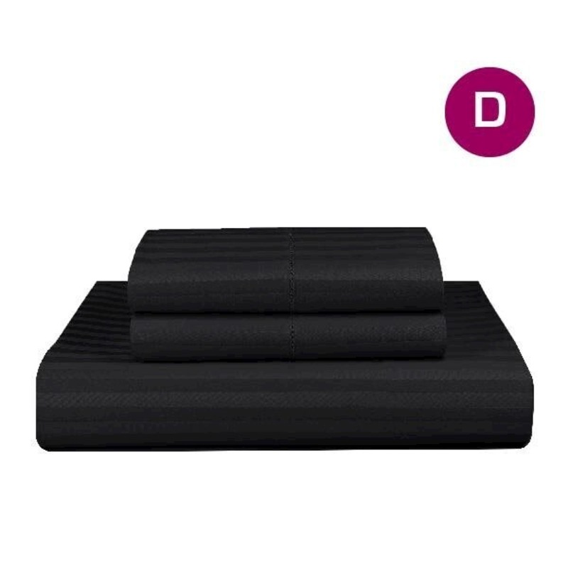 Microfibre Striped Quilt Cover Set 1000TC in 4 Colours MyDeal