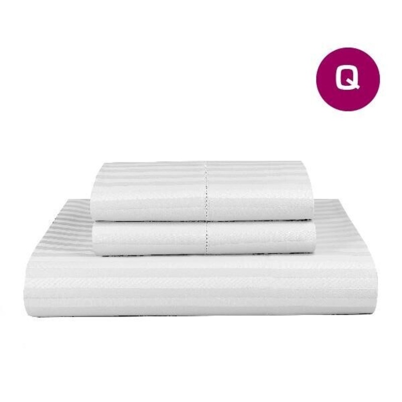 Microfibre Striped Quilt Cover Set 1000TC in 4 Colours MyDeal