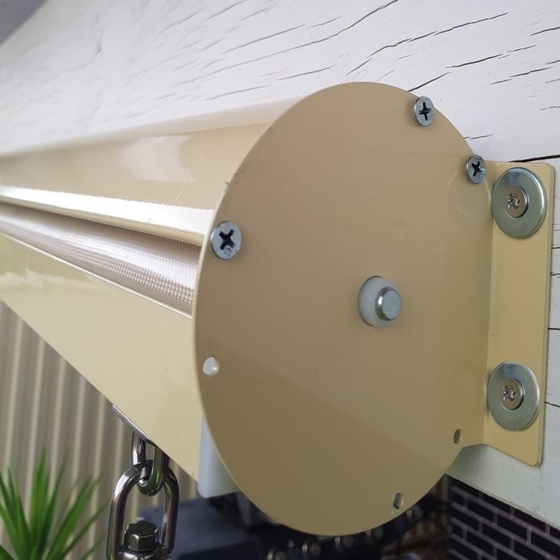Buy Outdoor Roller Blind Awning with Aluminium Hood in Cream 3 Sizes