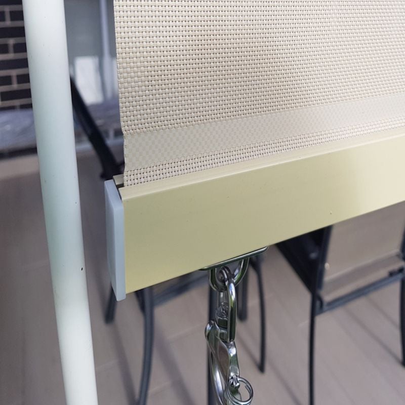 Buy Outdoor Roller Blind Awning with Aluminium Hood in Cream 3 Sizes