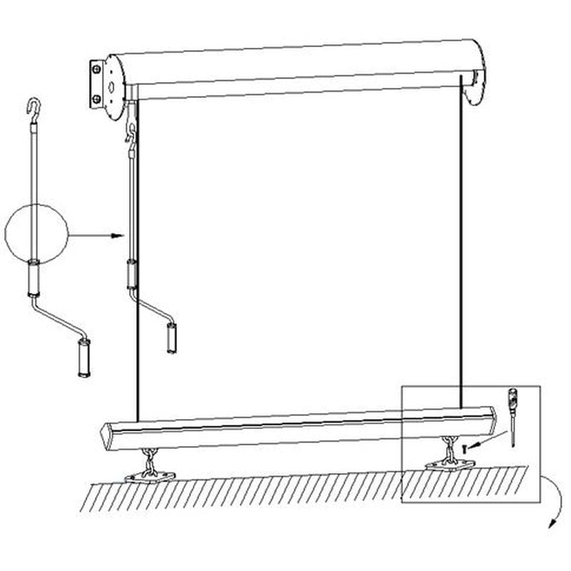 Buy Outdoor Roller Blind Awning with Aluminium Hood in Cream 3 Sizes