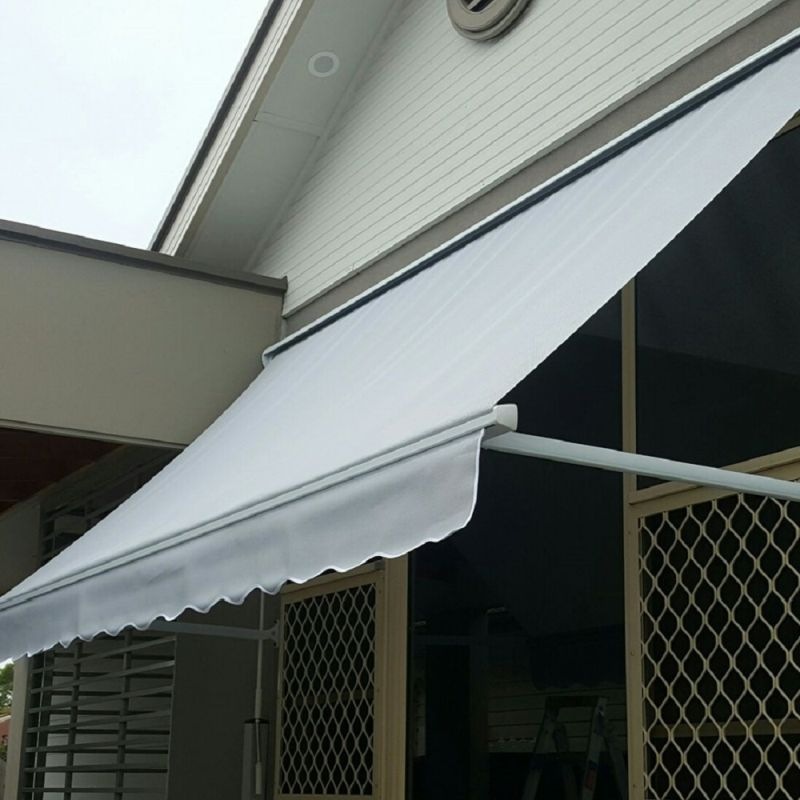 Sunscreen Pivot Arm Awning With Aluminium Hood In Charcoal Or Perl Grey Buy Outdoor Blinds 395292
