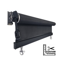 99% Shade Black Heavy Duty Outdoor Roller Blind Width 2.55m-3.0m