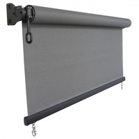 Charcoal-Grey Heavy Duty Outdoor Roller Blind Width 2.55m-3.0m