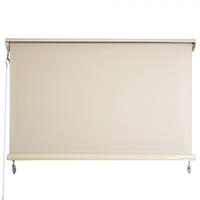 Outdoor Roller Blind Awning with Aluminium Hood in Cream Sunfilter- 5 Sizes