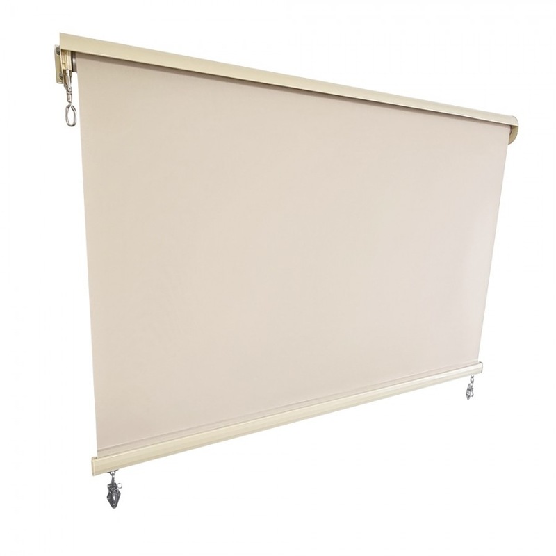 Buy Outdoor Roller Blind Awning with Aluminium Hood in Cream Sunfilter