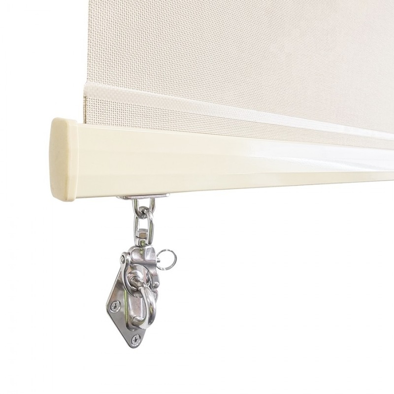 Buy Outdoor Roller Blind Awning with Aluminium Hood in Cream Sunfilter