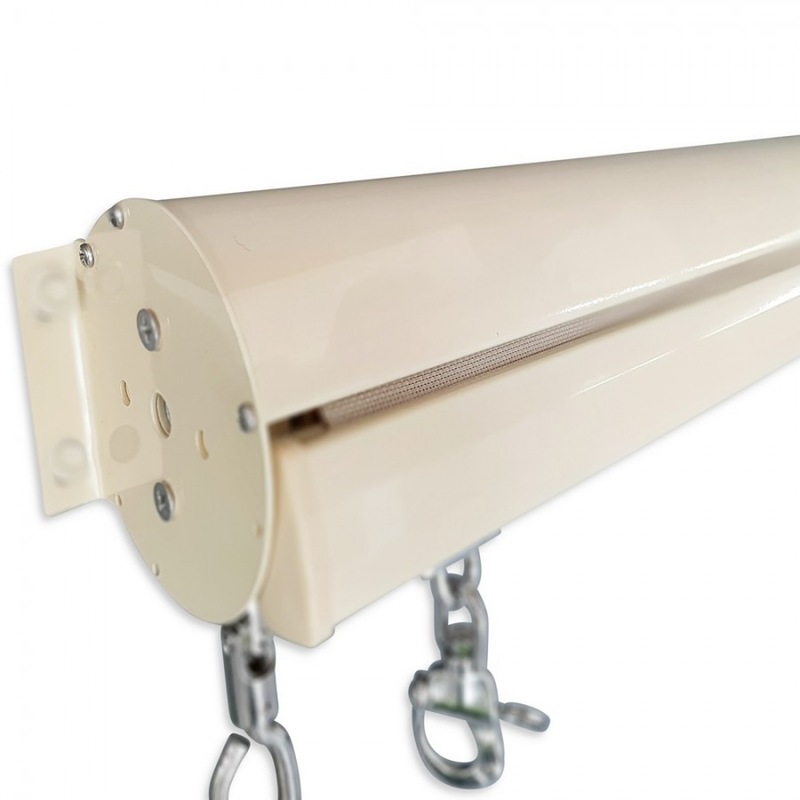 Buy Outdoor Roller Blind Awning with Aluminium Hood in Cream Sunfilter