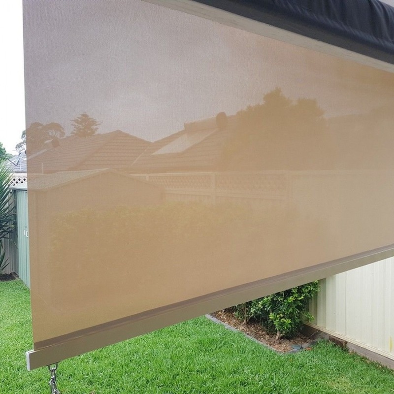 Buy Outdoor Roller Blind Awning with Aluminium Hood in Cream 5 Sizes