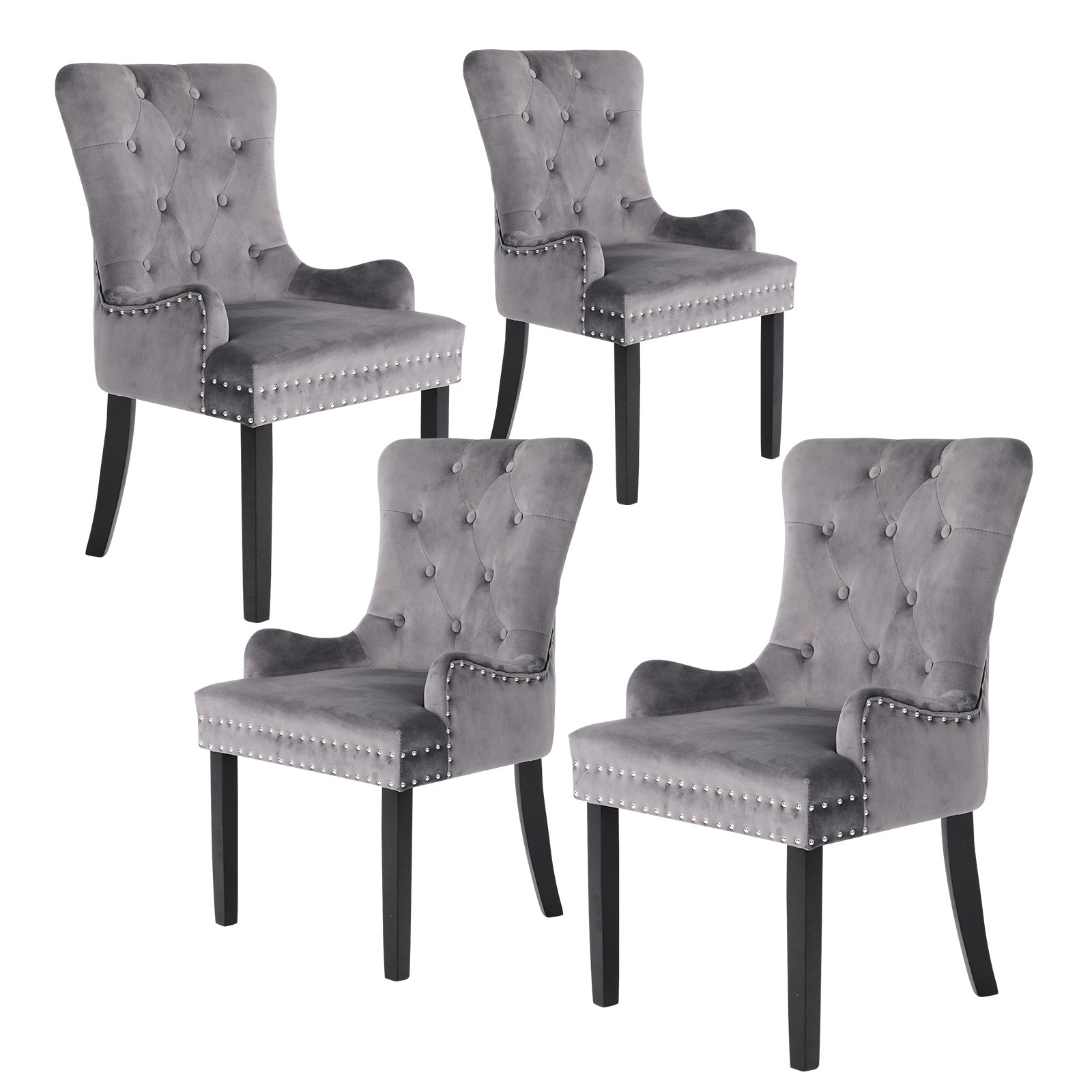 4x grey dining chairs