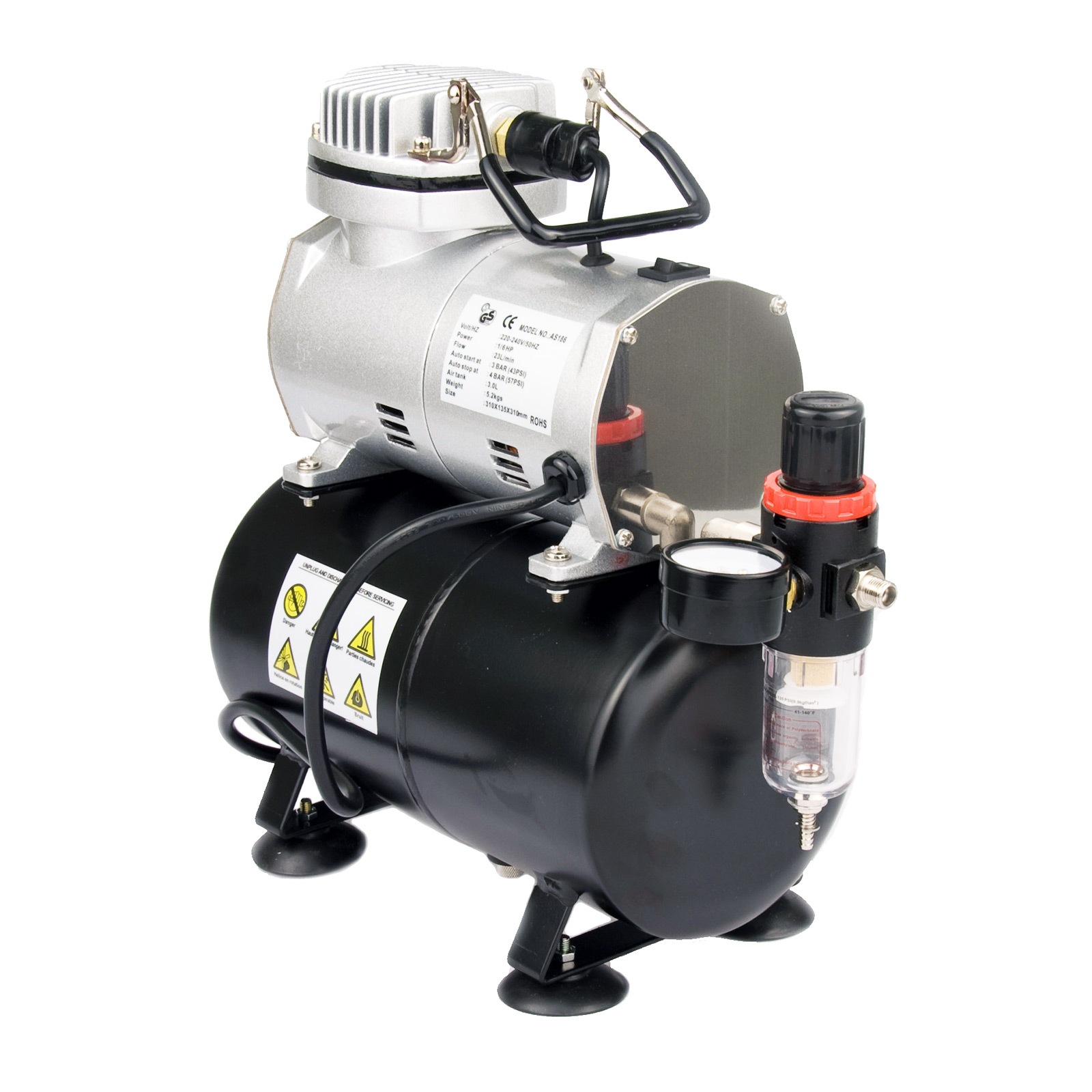 Air Brush Compressor for Spray 1/6HP 3L Dynamic Power Australia