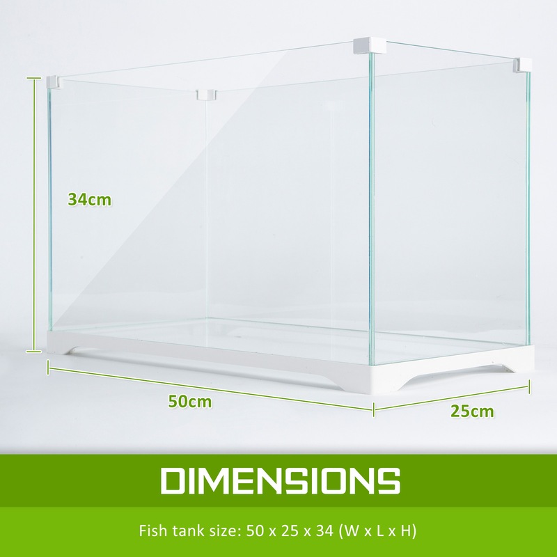 Buy Aquarium Starfire Glass Fish Tank Set Filter Pump 39L MyDeal