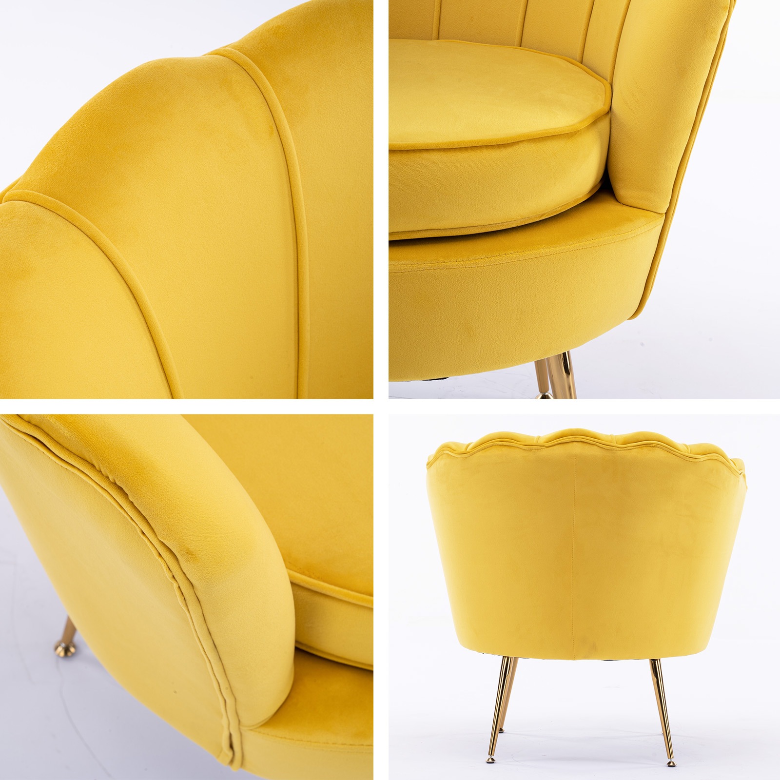 yellow armchair and footstool