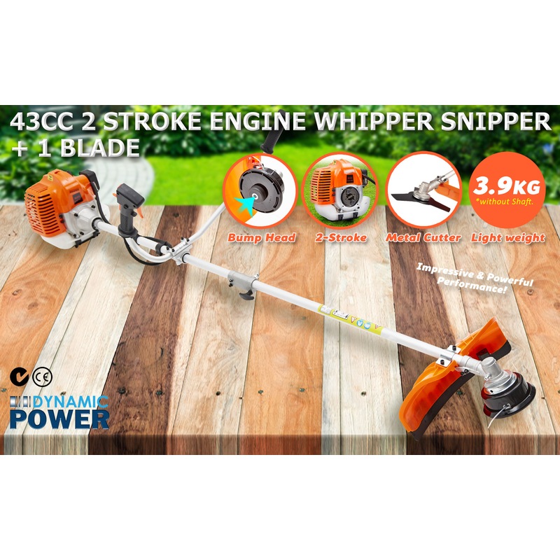 Garden Whipper Snipper Brush Cutter 43cc + 1 Blade Buy Brush Cutters 9352338001688